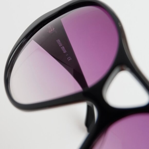 Authentic Preowned Miu Miu Black/Purple Frame Oversized Sunglasses - Picture 4 of 11